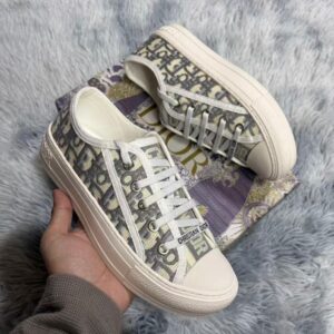 Tenis Low-Top Dior B23 en Lona Oblique Grey